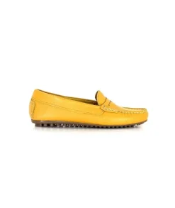Ivoire0209b Ivoire 10322 Cuir Jaune*Femme Mocassins