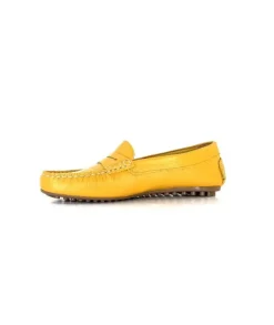 Ivoire0209b Ivoire 10322 Cuir Jaune*Femme Mocassins