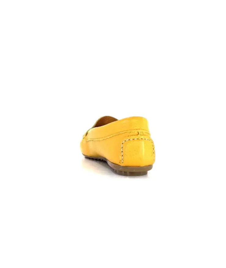 Ivoire0209b Ivoire 10322 Cuir Jaune*Femme Mocassins
