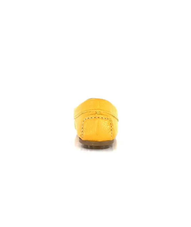 Ivoire0209b Ivoire 10322 Cuir Jaune*Femme Mocassins
