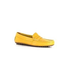 Ivoire0209b Ivoire 10322 Cuir Jaune*Femme Mocassins