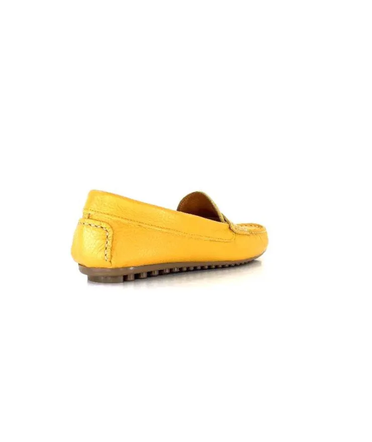 Ivoire0209b Ivoire 10322 Cuir Jaune*Femme Mocassins