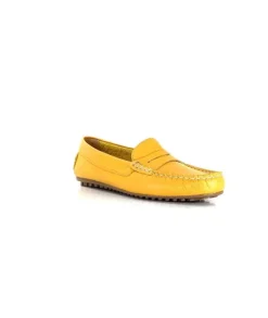 Ivoire0209b Ivoire 10322 Cuir Jaune*Femme Mocassins