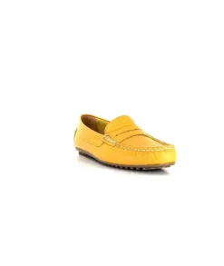 Ivoire0209b Ivoire 10322 Cuir Jaune*Femme Mocassins