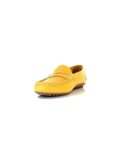 Ivoire0209b Ivoire 10322 Cuir Jaune*Femme Mocassins