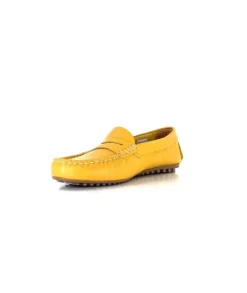 Ivoire0209b Ivoire 10322 Cuir Jaune*Femme Mocassins