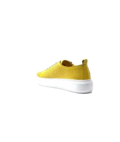 s and m / shoes market Ivoire 382.510 Cuir Jaune Moutarde*Femme Baskets