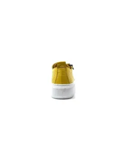 s and m / shoes market Ivoire 382.510 Cuir Jaune Moutarde*Femme Baskets