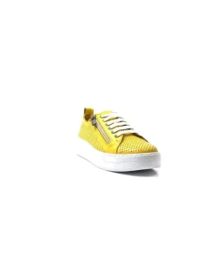 s and m / shoes market Ivoire 382.510 Cuir Jaune Moutarde*Femme Baskets