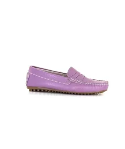 Ivoire0209b Ivoire 10322 Cuir Lilas*Femme Mocassins