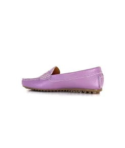 Ivoire0209b Ivoire 10322 Cuir Lilas*Femme Mocassins
