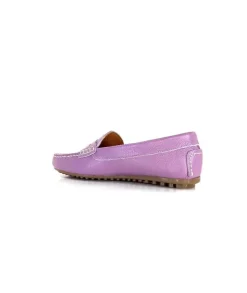 Ivoire0209b Ivoire 10322 Cuir Lilas*Femme Mocassins
