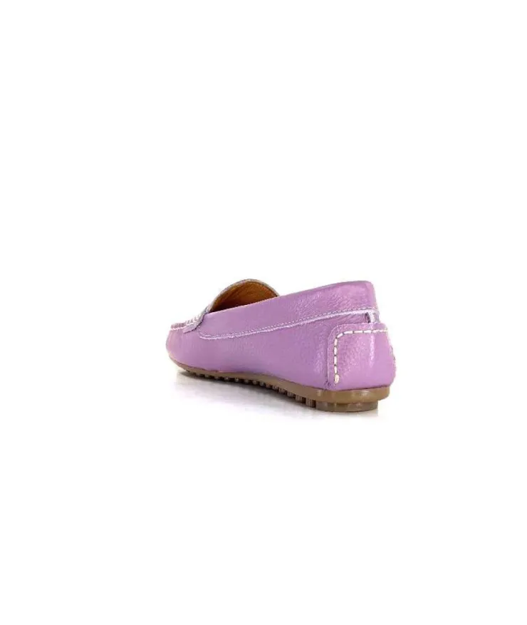 Ivoire0209b Ivoire 10322 Cuir Lilas*Femme Mocassins
