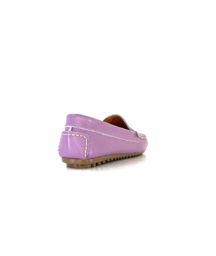 Ivoire0209b Ivoire 10322 Cuir Lilas*Femme Mocassins