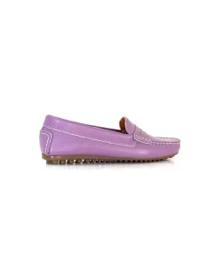 Ivoire0209b Ivoire 10322 Cuir Lilas*Femme Mocassins