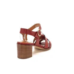 Ivoire0331 Ivoire 1112 Cuir Marron*Femme Sandales
