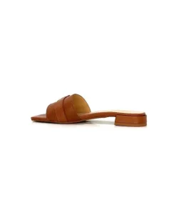 Ivoire0346a Ivoire 22682 Cuir Marron*Femme Mules