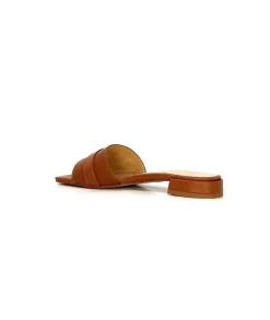 Ivoire0346a Ivoire 22682 Cuir Marron*Femme Mules