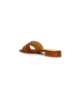 Ivoire0346a Ivoire 22682 Cuir Marron*Femme Mules