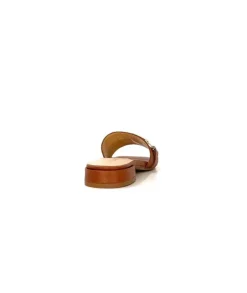 Ivoire0346a Ivoire 22682 Cuir Marron*Femme Mules