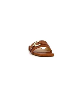 Ivoire0346a Ivoire 22682 Cuir Marron*Femme Mules