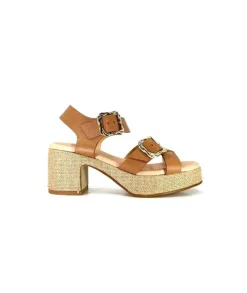 Ivoire0346a Ivoire 22688 Cuir Marron*Femme Sandales