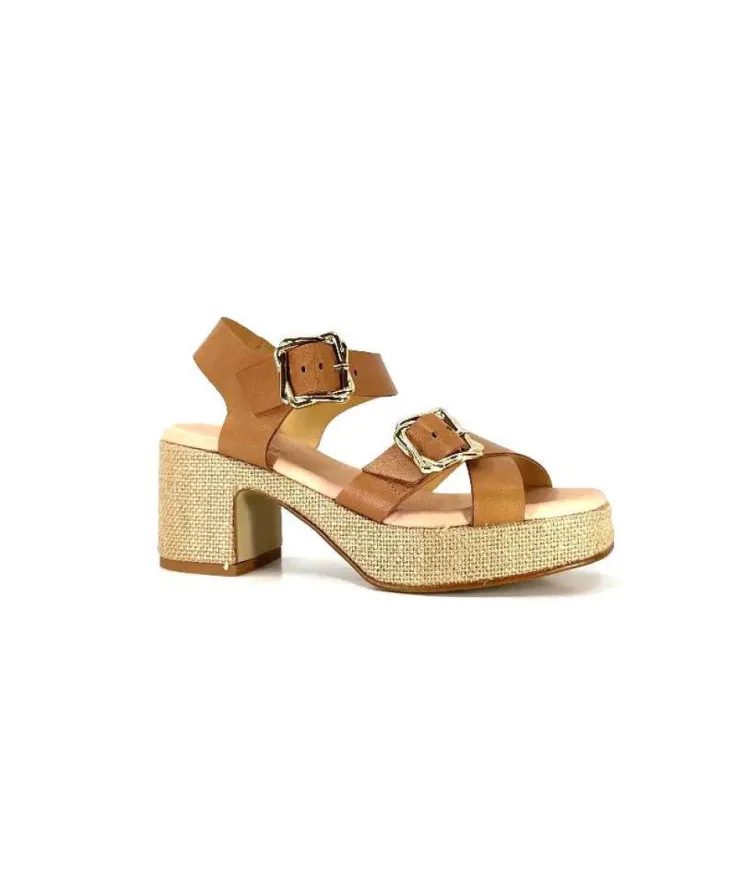 Ivoire0346a Ivoire 22688 Cuir Marron*Femme Sandales