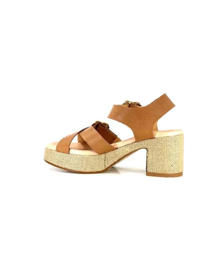 Ivoire0346a Ivoire 22688 Cuir Marron*Femme Sandales