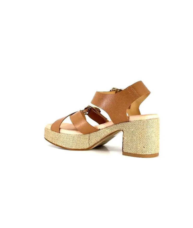 Ivoire0346a Ivoire 22688 Cuir Marron*Femme Sandales