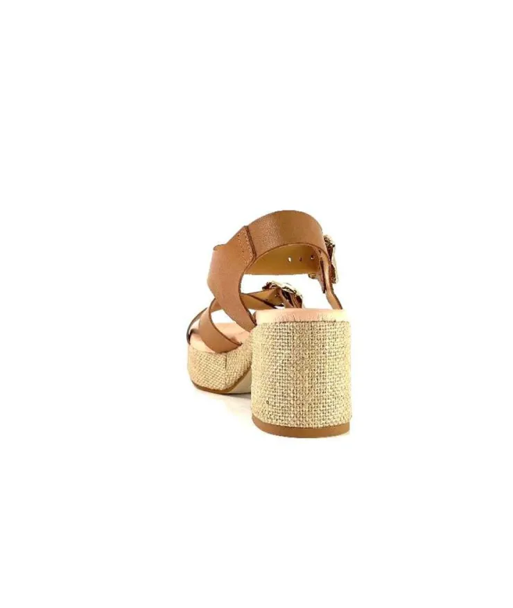 Ivoire0346a Ivoire 22688 Cuir Marron*Femme Sandales