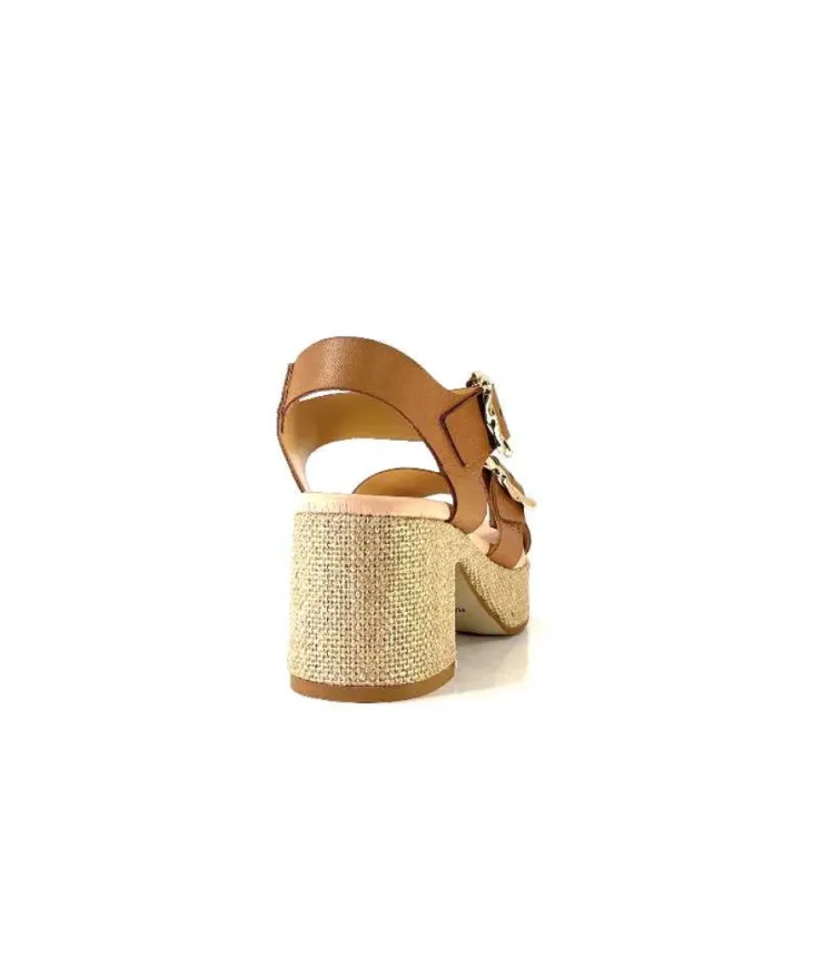 Ivoire0346a Ivoire 22688 Cuir Marron*Femme Sandales