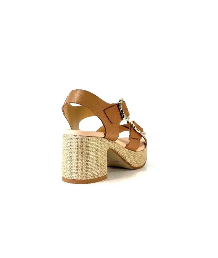 Ivoire0346a Ivoire 22688 Cuir Marron*Femme Sandales