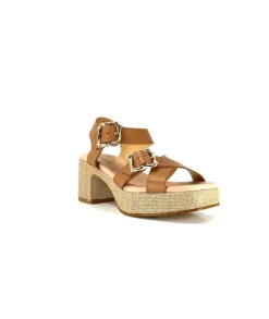 Ivoire0346a Ivoire 22688 Cuir Marron*Femme Sandales