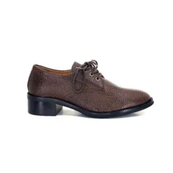 Ivoire0209b Ivoire 11441 Cuir Marron*Femme Lacets