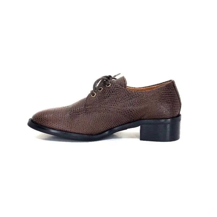 Ivoire0209b Ivoire 11441 Cuir Marron*Femme Lacets