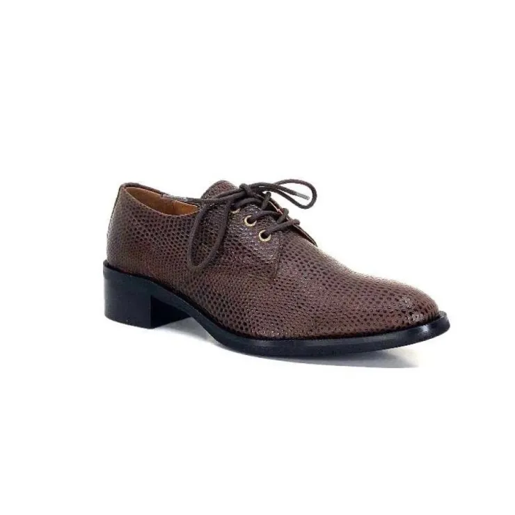 Ivoire0209b Ivoire 11441 Cuir Marron*Femme Lacets