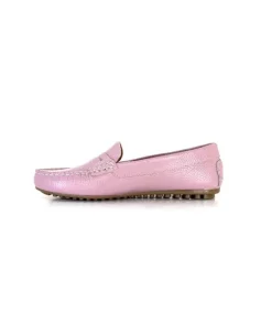 Ivoire0209b Ivoire 10322 Cuir Mauve*Femme Mocassins