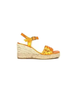 Ivoire0303 Ivoire 23327 Cuir Metal Orange*Femme Plateformes