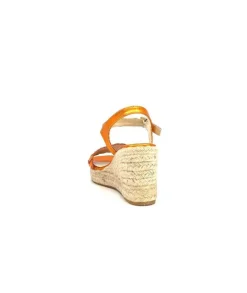 Ivoire0303 Ivoire 23327 Cuir Metal Orange*Femme Plateformes