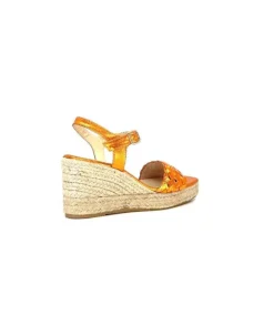 Ivoire0303 Ivoire 23327 Cuir Metal Orange*Femme Plateformes