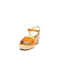 Ivoire0303 Ivoire 23327 Cuir Metal Orange*Femme Plateformes