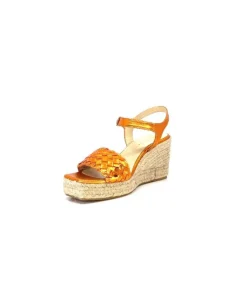 Ivoire0303 Ivoire 23327 Cuir Metal Orange*Femme Plateformes