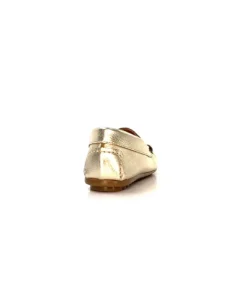 Ivoire0209b Ivoire 10322 Cuir Metal Platine*Femme Mocassins