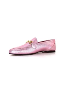 Ivoire0209b Ivoire 12588 Cuir Metal Rose*Femme Mocassins