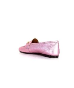 Ivoire0209b Ivoire 12588 Cuir Metal Rose*Femme Mocassins