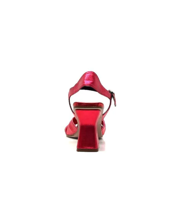 plumers Ivoire 3716 Cuir Metal Rouge*Femme Sandales
