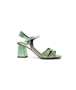 plumers Ivoire 3711 Cuir Metal Vert*Femme Sandales
