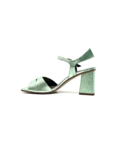 plumers Ivoire 3711 Cuir Metal Vert*Femme Sandales
