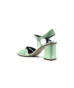 plumers Ivoire 3711 Cuir Metal Vert*Femme Sandales