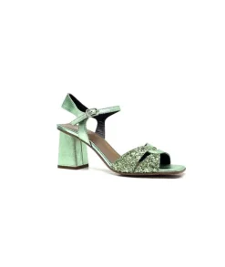plumers Ivoire 3711 Cuir Metal Vert*Femme Sandales